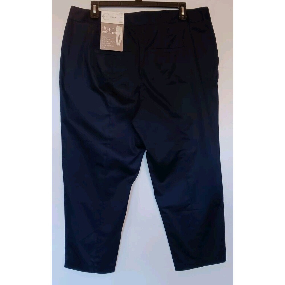 NWT Established 1946 Size 20W Navy Blue Cotton Shape Enhancing Ankle Pants - Picture 3 of 11